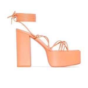 Paris Texas tie - detail open toe platform sandals